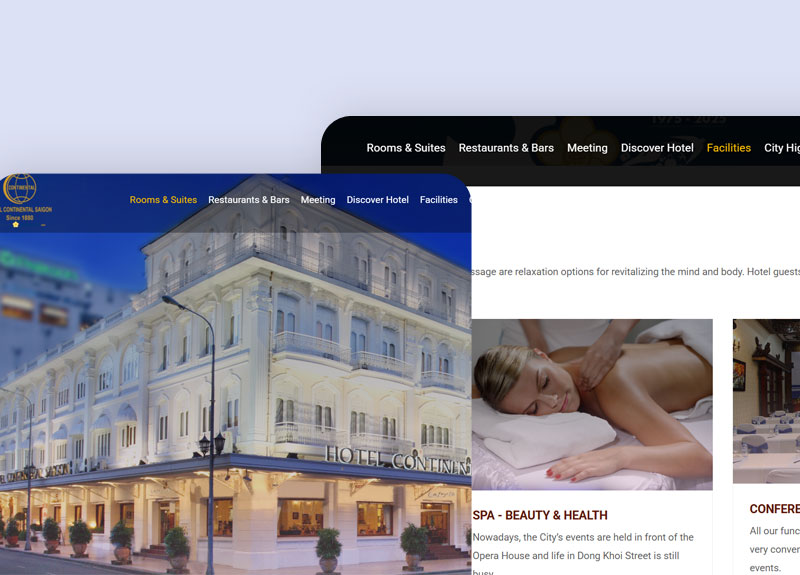 Thiet ke website khach san Continental
